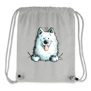 Cute Samoyed Dog - Stanley/Stella Recycled Gym Bag - heather grey - Front