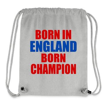 born in england born champion - angleterre - Sac à cordon recyclé Stanley/Stella - gris chiné - Devant