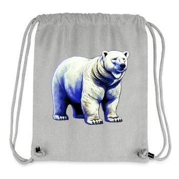 Weißer Eisbär - Stanley/Stella recycelter Gym Bag - Grau meliert - Vorne