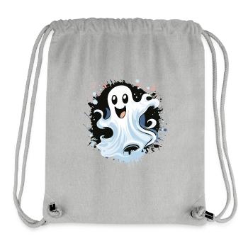 Cheerful Ghost Splash - Stanley/Stella Recycled Gym Bag - heather grey - Front