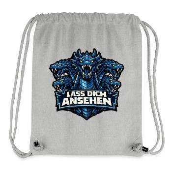 Sagengestalt Hydra mit Spruch: Lass dich ansehen - Stanley/Stella recycelter Gym Bag - Grau meliert - Vorne