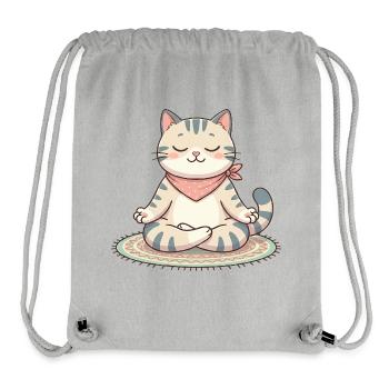 Zen-Katzen-Meditation - Stanley/Stella recycelter Gym Bag - Grau meliert - Vorne