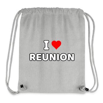 Ich liebe La Réunion - Stanley/Stella recycelter Gym Bag - Grau meliert - Vorne