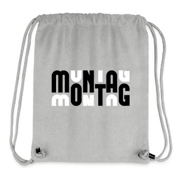 Monday Black/White - Stanley/Stella Recycled Gym Bag - heather grey - Front