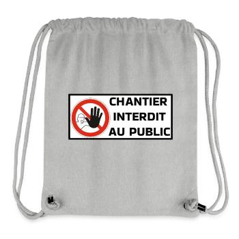 Keine Baustelle - Stanley/Stella recycelter Gym Bag - Grau meliert - Vorne