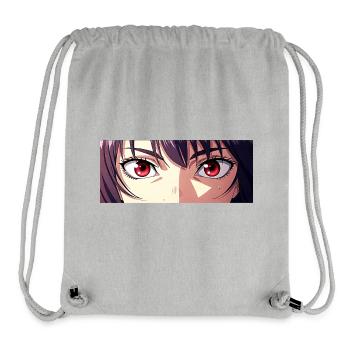 Anime Eyes Red Intense Look Manga Fan - Stanley/Stella Recycled Gym Bag - heather grey - Front