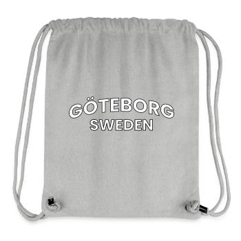 Göteborg Sweden Typographic Round Text - Stanley/Stella Recycled Gym Bag - heather grey - Front