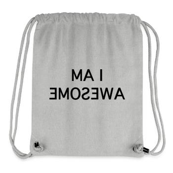 I Am Awesome – Spaßiger Spiegeltext - Stanley/Stella recycelter Gym Bag - Grau meliert - Vorne