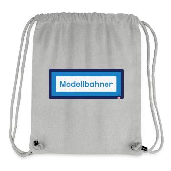 lustiger Spruch Modellbahner - Zugzielanzeige fun - Stanley/Stella recycelter Gym Bag - Grau meliert - Vorne
