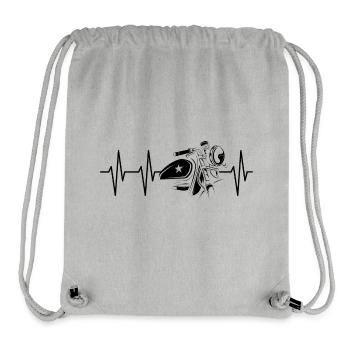 custom bikes heartbeat pulse ekg motorcycles biker - Stanley/Stella Recycled Gym Bag - heather grey - Front