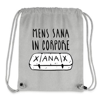 Mens Sana in corpore Xanax - Stanley/Stella Recycled Gym Bag - heather grey - Front