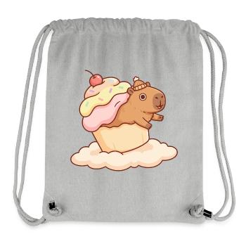 Capybara cupcake on cloud sweet motif - Stanley/Stella Recycled Gym Bag - heather grey - Front