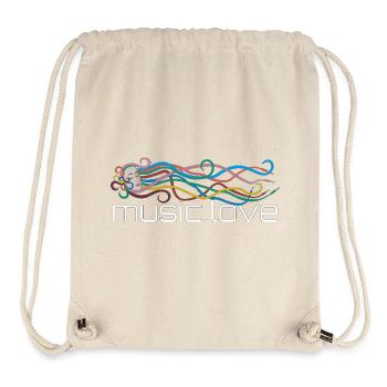 Music streams music.love - Stanley/Stella Recycled Gym Bag - natural - Front