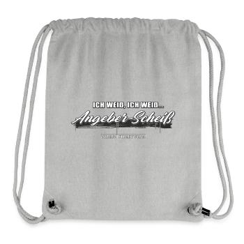 Angeber Scheiß - Stanley/Stella recycelter Gym Bag - Grau meliert - Vorne
