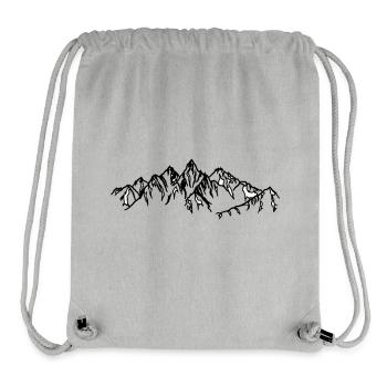 Mountains Black silhouettes in the fog - Stanley/Stella Recycled Gym Bag - heather grey - Front