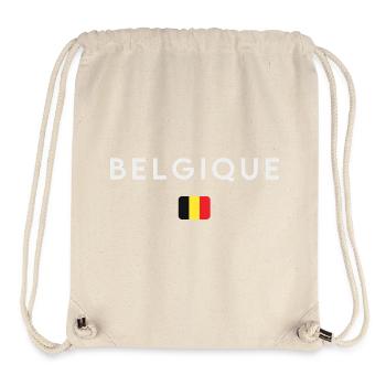Drapeau de la Belgique, fierté belge - Sac à cordon recyclé Stanley/Stella - blanc naturel - Devant