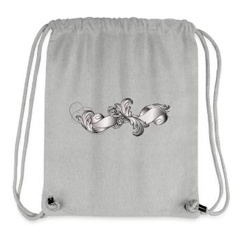 Élégante bannière baroque ornée de courbes - Sac à cordon recyclé Stanley/Stella - gris chiné - Devant