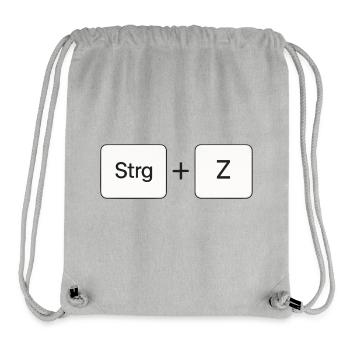 Ctrl + Z - Sac à cordon recyclé Stanley/Stella - gris chiné - Devant