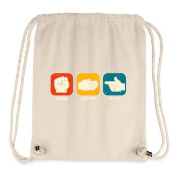Stone Paper Pew Funny Weapon 2nd Constitutional Attachment - Stanley/Stella Recycled Gym Bag - natural - Front
