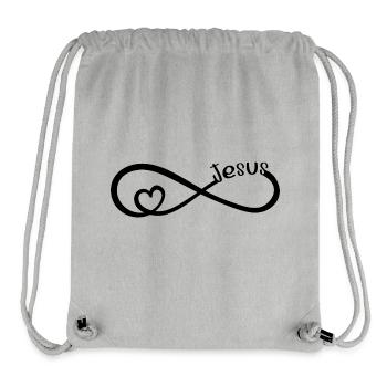 Jesus Love forever - Stanley/Stella recycelter Gym Bag - Grau meliert - Vorne