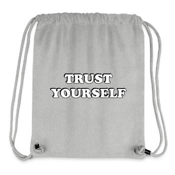 Trust Yourself Bold Typography - Stanley/Stella Recycled Gym Bag - heather grey - Front