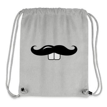 Schnurrbart mit Hasenzähne - Stanley/Stella recycelter Gym Bag - Grau meliert - Vorne