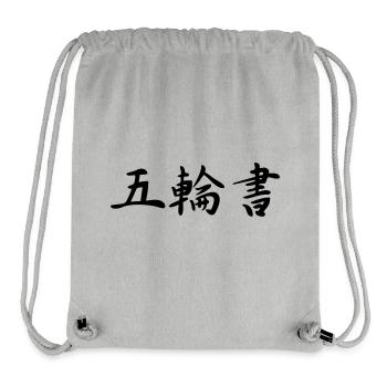 Gorin no sho kanji Livre des Cinq Anneaux - Sac à cordon recyclé Stanley/Stella - gris chiné - Devant