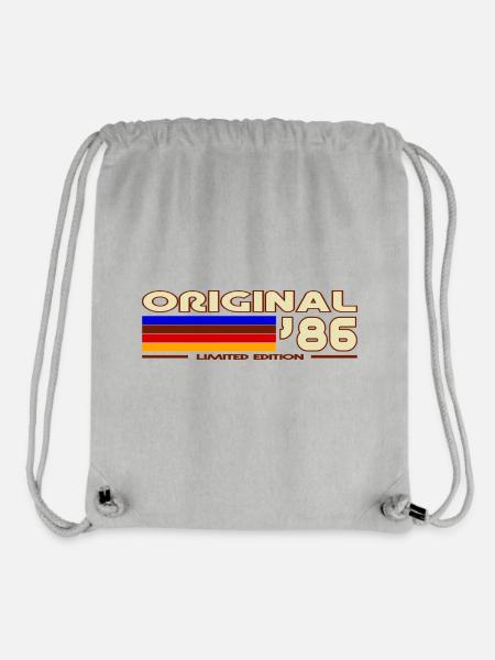 Original86 Retro Stripes - Stanley/Stella Recycled Gym Bag - heather grey