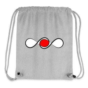 Ligne éternelle avec accent rouge - Sac à cordon recyclé Stanley/Stella - gris chiné - Devant