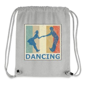 Retro vintage style dancing dance couple music - Stanley/Stella Recycled Gym Bag - heather grey - Front