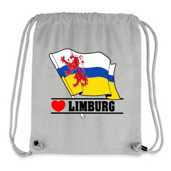 Flagge Limburg Herz LIMBURG - Stanley/Stella recycelter Gym Bag - Grau meliert - Vorne