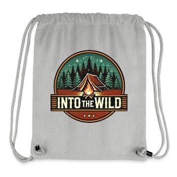 Into The Wild Camping Natur Lagerfeuer Outdoor - Stanley/Stella recycelter Gym Bag - Grau meliert - Vorne