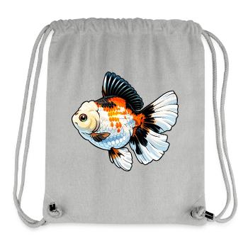 Grade Tricolor Oranda Poisson rouge de haute qualité - Sac à cordon recyclé Stanley/Stella - gris chiné - Devant