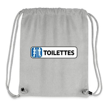TOILETTES - Sac à cordon recyclé Stanley/Stella - gris chiné - Devant