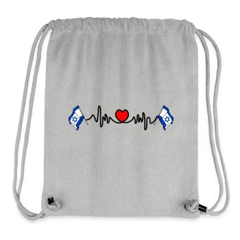 Heart rate cardio for Israel - Stanley/Stella Recycled Gym Bag - heather grey - Front