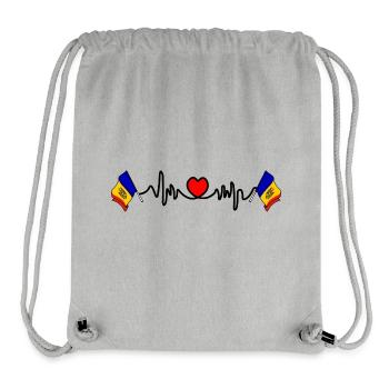 Herzfrequenz-Cardio für Moldawien - Stanley/Stella recycelter Gym Bag - Grau meliert - Vorne
