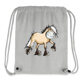 Funny Fjord Horse - Stanley/Stella Recycled Gym Bag - heather grey - Front