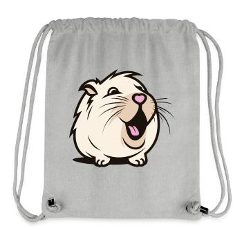 Cobaye joyeux / Hamster – Nez en cœur - Sac à cordon recyclé Stanley/Stella - gris chiné - Devant
