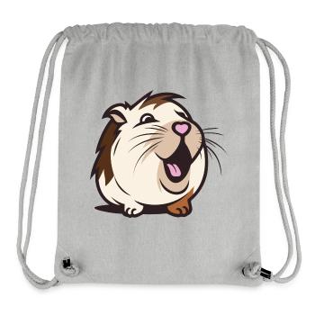 Cobaye joyeux / Hamster – Nez en cœur - Sac à cordon recyclé Stanley/Stella - gris chiné - Devant