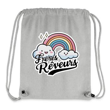 Träumende Brüder Poetisches Kindergeschenk - Stanley/Stella recycelter Gym Bag - Grau meliert - Vorne