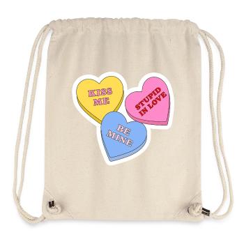 Candy Hearts Design - Stanley/Stella Recycled Gym Bag - natural - Front