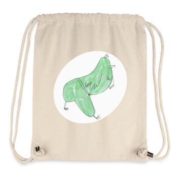 Minimalist Abstract Green Bird - Stanley/Stella Recycled Gym Bag - natural - Front
