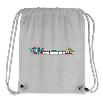 Dundee City Skyline V&A Museum Line Art - Stanley/Stella Recycled Gym Bag - heather grey - Front