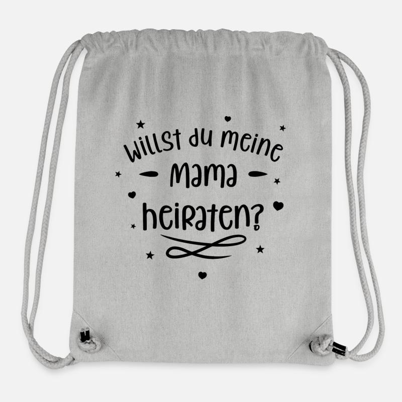 Willst du Mama heiraten? Heiratsantrag mit Kind! - Stanley/Stella recycelter Gym Bag - Grau meliert