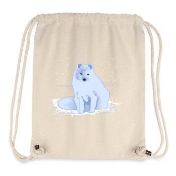 Arctic fox in the snow - Stanley/Stella Recycled Gym Bag - natural - Front