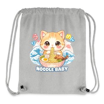 Ramen Cat Kanagawa - Stanley/Stella Recycled Gym Bag - heather grey - Front