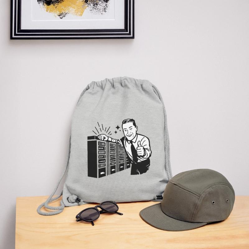 Retro IT-Admin lächelt – Vintage Tech Support Stanley/Stella recycelter Gym Bag
