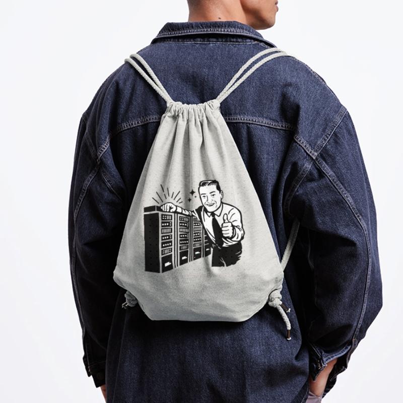 Retro IT Admin Smiling – Vintage Tech Support Stanley/Stella Recycled Gym Bag