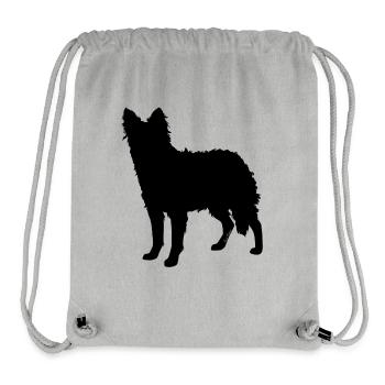 Regenbogen Mudi Schwarz - Stanley/Stella recycelter Gym Bag - Grau meliert - Vorne