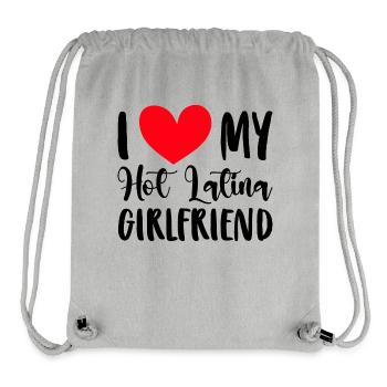Paare Liebe Herz Freund Geschenkidee Beziehung - Stanley/Stella recycelter Gym Bag - Grau meliert - Vorne